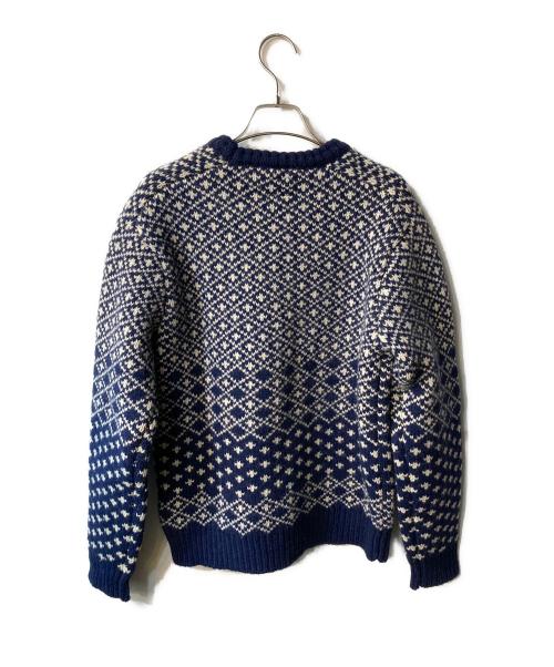 BEAMS PLUS（ビームスプラス）BEAMS PLUS (ビームスプラス) バーズアイニットセーター ネイビー サイズ:Sの古着・服飾アイテム