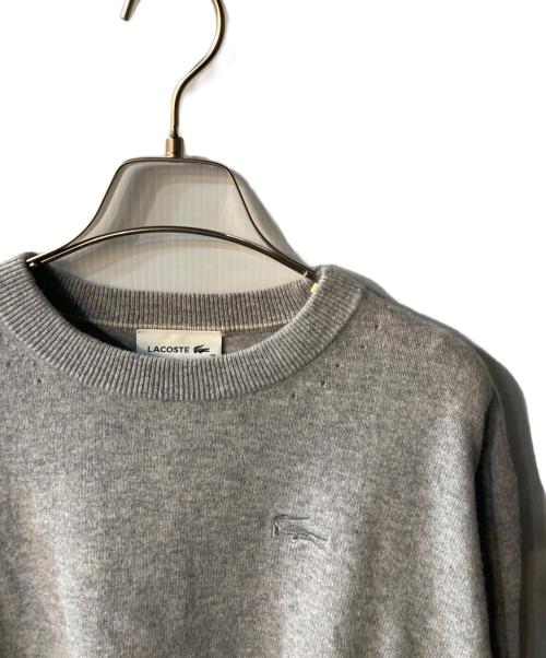 LACOSTE（ラコステ）LACOSTE (ラコステ) Crew Neck Wool Sweater グレー サイズ:36の古着・服飾アイテム