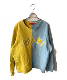SUPREME（シュプリーム）の古着「Split Crewneck Sweatshirt」｜イエロー×ブルー