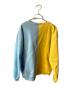 Supreme (シュプリーム) Split Crewneck Sweatshirt イエロー×ブルー サイズ:L：10000円