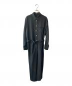 UNTITLEDアンタイトル）の古着「シャツカラーオールインワン」｜ブラック