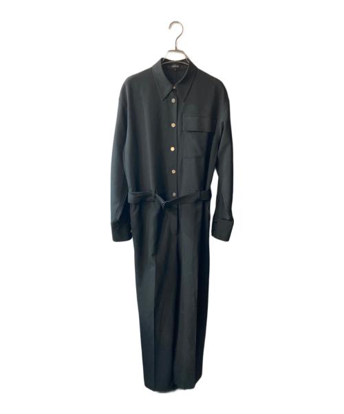 UNTITLED（アンタイトル）UNTITLED (アンタイトル) シャツカラーオールインワン ブラック サイズ:2の古着・服飾アイテム