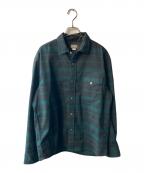 THE NORTH FACEザ ノース フェイス）の古着「ロングスリーブストレッチフランネルシャツ」｜グリーン×ブラック
