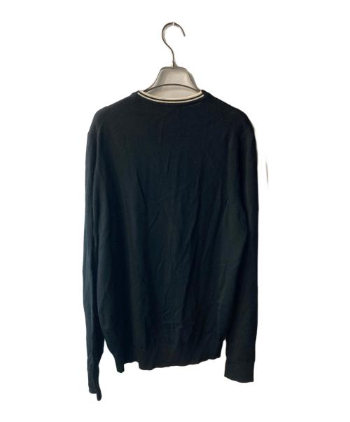 FRED PERRY（フレッドペリー）FRED PERRY (フレッドペリー) クルーネックニット ブラック サイズ:Ｍの古着・服飾アイテム