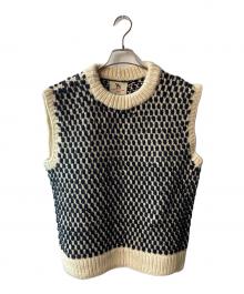JOURNAL STANDARD relume（ジャーナルスタンダード レリューム）の古着「ネパールハンドニット配色ベスト」｜ブラック×アイボリー