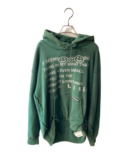 bodysong.（ボディソング）bodysong. (ボディソング) プルオーバーパーカー グリーン サイズ:Lの古着・服飾アイテム