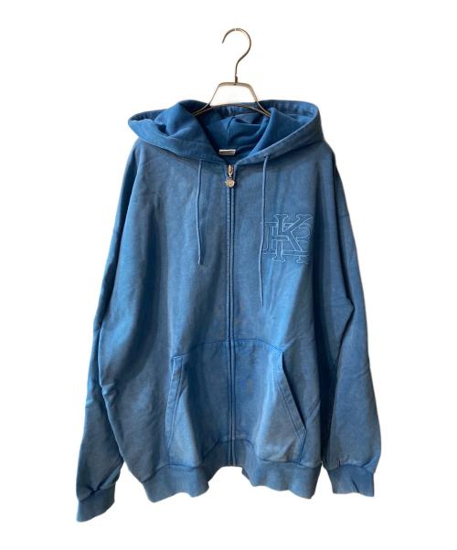 KEBOZ（ケボズ）KEBOZ (ケボズ) ジップパーカー ブルー サイズ:XLの古着・服飾アイテム