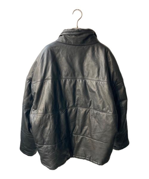 wilsons（ウィルソンズ）wilsons (ウィルソンズ) レザー中綿ジャケット ブラック サイズ:XLの古着・服飾アイテム
