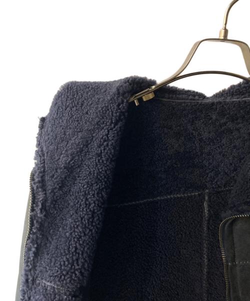 salvatore santoro（サルヴァトーレサントロ）salvatore santoro (サルヴァトーレサントロ) ムートンジャケット ネイビー サイズ:表記なしの古着・服飾アイテム