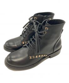 Salvatore Ferragamo（サルヴァトーレ フェラガモ）の古着「THEODORE COMBAT BOOTS」｜ブラック