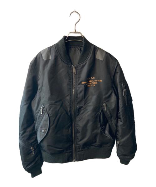 AVIREX（アヴィレックス）AVIREX (アヴィレックス) マルチポケットステンシルMA-1 ブラック サイズ:Lの古着・服飾アイテム