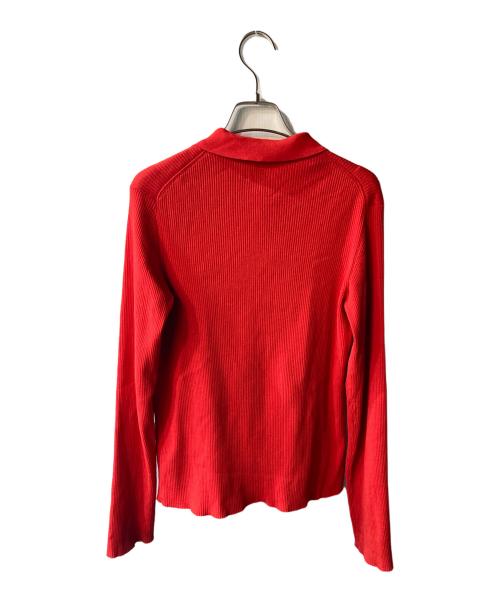 6(ROKU) BEAUTY&YOUTH（ロク ビューティーアンドユース）6(ROKU) BEAUTY&YOUTH (ロク ビューティーアンドユース) RIB SHIRT CARDIGAN レッド サイズ:FREEの古着・服飾アイテム