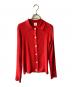 6(ROKU) BEAUTY&YOUTH（ロク ビューティーアンドユース）の古着「RIB SHIRT CARDIGAN」｜レッド