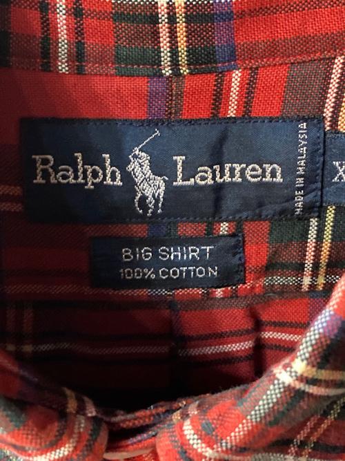 RALPH LAUREN（ラルフローレン）RALPH LAUREN (ラルフローレン) チェックシャツ レッド サイズ:XLの古着・服飾アイテム