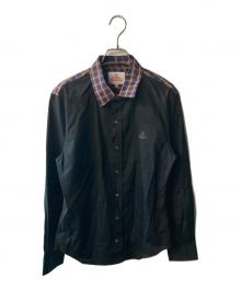 Vivienne Westwood man（ヴィヴィアン ウェストウッド マン）の古着「ディテールチェッククラシックシャツ」｜ブラック