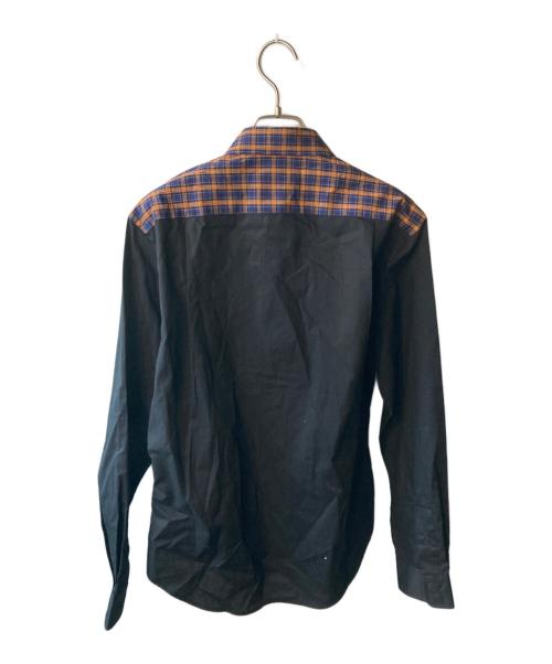 Vivienne Westwood man（ヴィヴィアン ウェストウッド マン）Vivienne Westwood man (ヴィヴィアン ウェストウッド マン) ディテールチェッククラシックシャツ ブラック サイズ:44の古着・服飾アイテム