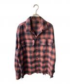 DANKE SCHONダンケ シェーン）の古着「CUTOFF CHECK SHIRTS」｜ピンク