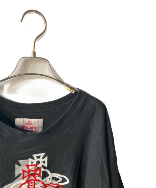 Vivienne Westwood RED LABEL（ヴィヴィアンウエストウッドレッドレーベル）Vivienne Westwood RED LABEL (ヴィヴィアンウエストウッドレッドレーベル) トリプルレイヤーORB ラウンドヘムTシャツ ブラック サイズ:Ｍの古着・服飾アイテム