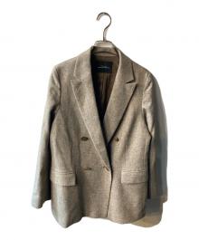 green（グリーン）の古着「メランジツイル ダブル ジャケット」｜ベージュ