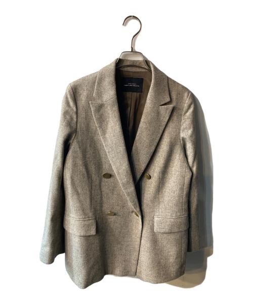 green（グリーン）green (グリーン) メランジツイル ダブル ジャケット ベージュ サイズ:36の古着・服飾アイテム