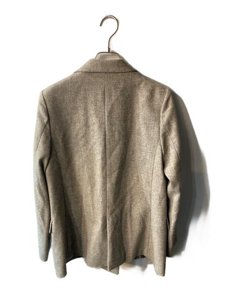 green（グリーン）green (グリーン) メランジツイル ダブル ジャケット ベージュ サイズ:36の古着・服飾アイテム