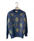 Scott & Chartersスコットアンドチャーターズ）の古着「アーガイルニット」｜ネイビー