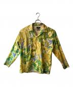 BEAMS+ビームスプラス）の古着「ミリタリー オープンカラー トロピカル パターン プリント」｜イエロー