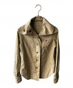Vivienne Westwood RED LABELヴィヴィアンウエストウッドレッドレーベル）の古着「ストライプ変形シャツ」｜ベージュ
