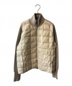 TAIONタイオン）の古着「ニット切替ダウンジャケット」｜アイボリー