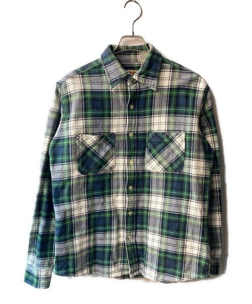camco（カムコ）camco (カムコ) チェックネルシャツ グリーン サイズ:Ｍの古着・服飾アイテム