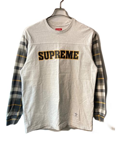 SUPREME（シュプリーム）SUPREME (シュプリーム) 21AWPlaid Sleeve L/S Tee グレー サイズ:Ｍの古着・服飾アイテム