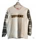 SUPREME（シュプリーム）の古着「21AWPlaid Sleeve L/S Tee」｜グレー