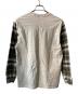 SUPREME (シュプリーム) 21AWPlaid Sleeve L/S Tee グレー サイズ:Ｍ：8000円