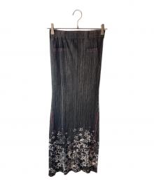 PLEATS PLEASE（プリーツプリーズ）の古着「プリーツスターデザインスカート」｜グレー