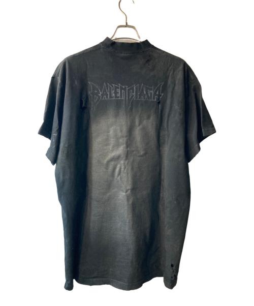 BALENCIAGA（バレンシアガ）BALENCIAGA (バレンシアガ) 23SS Paris Moon Oversized Tee ブラック サイズ:Lの古着・服飾アイテム