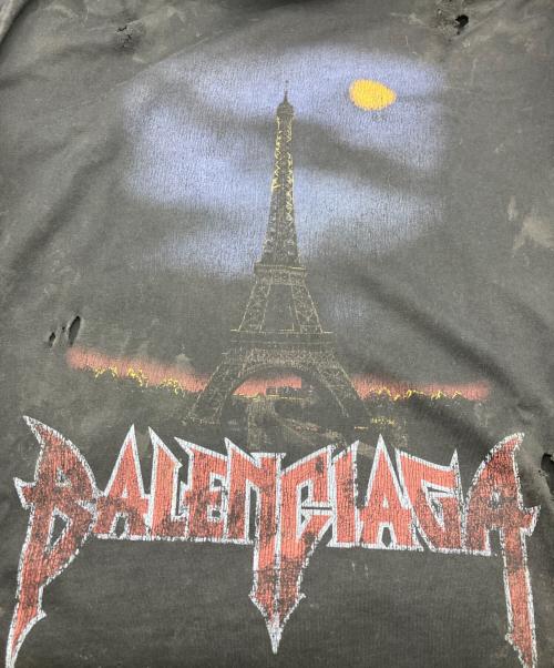 BALENCIAGA（バレンシアガ）BALENCIAGA (バレンシアガ) 23SS Paris Moon Oversized Tee ブラック サイズ:Lの古着・服飾アイテム