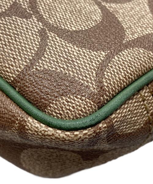 COACH（コーチ）COACH (コーチ) ショルダーバッグ ベージュ×グリーンの古着・服飾アイテム