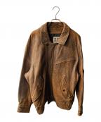MENS ROBOメンズロボ）の古着「レザージャケット」｜ブラウン