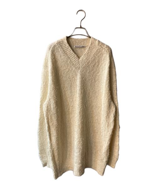 Acne studios（アクネ ストゥディオズ）ACNE STUDIOS (アクネ ストゥディオズ) ディストレスドストライプセーター アイボリー サイズ:Sの古着・服飾アイテム