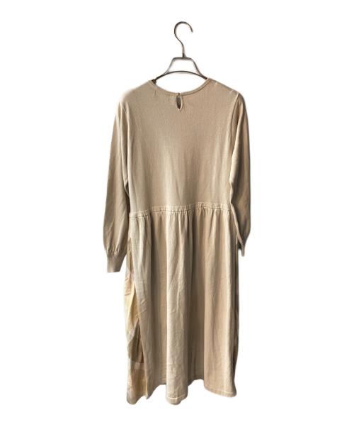 BLUE LABEL CRESTBRIDGE（ブルーレーベルクレストブリッジ）BLUE LABEL CRESTBRIDGE (ブルーレーベルクレストブリッジ) ニットベスト サイドチェック ワンピース ベージュ サイズ:36の古着・服飾アイテム