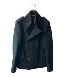 Roen（ロエン）の古着「スカルメルトンPコート」｜ブラック