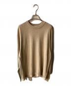 Blanc YMブランワイエム）の古着「Wide Knit L/S Shirt」｜ベージュ