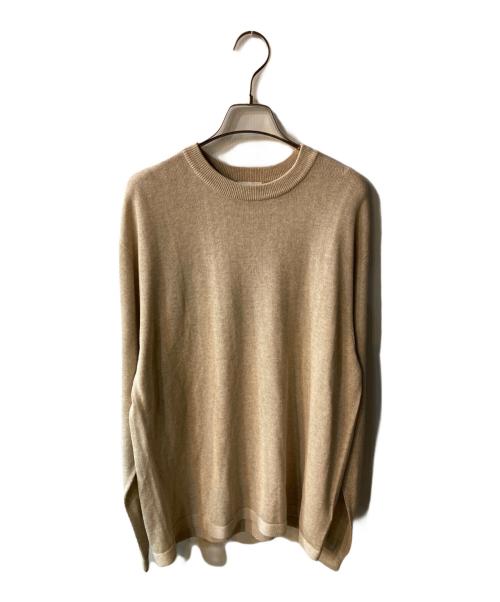 Blanc YM（ブランワイエム）Blanc YM (ブランワイエム) Wide Knit L/S Shirt ベージュ サイズ:Sの古着・服飾アイテム