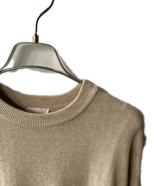 Blanc YM（ブランワイエム）Blanc YM (ブランワイエム) Wide Knit L/S Shirt ベージュ サイズ:Sの古着・服飾アイテム