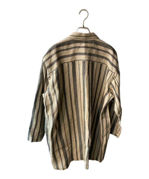 plantation（プランテーション）Plantation (プランテーション) メタルボタンリネンカバーオール ベージュ サイズ:Ｍの古着・服飾アイテム