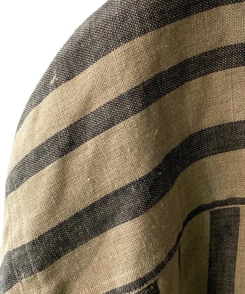 plantation（プランテーション）Plantation (プランテーション) メタルボタンリネンカバーオール ベージュ サイズ:Ｍの古着・服飾アイテム