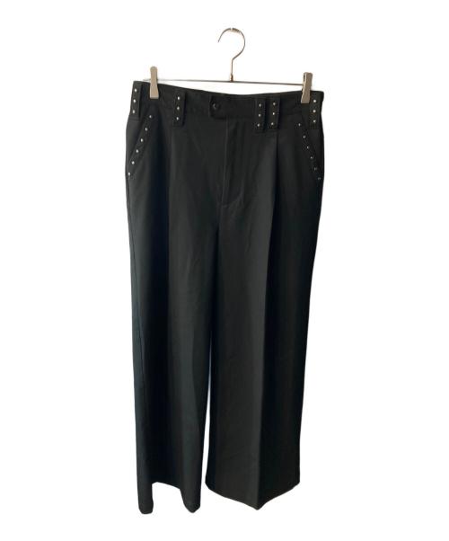 ANDERHUNK（アンダーハンク）ANDERHUNK (アンダーハンク) スタッズデザインバギースラックス ブラック サイズ:Ｍの古着・服飾アイテム