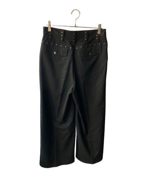 ANDERHUNK（アンダーハンク）ANDERHUNK (アンダーハンク) スタッズデザインバギースラックス ブラック サイズ:Ｍの古着・服飾アイテム