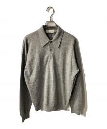 JOHN SMEDLEY（ジョンスメドレー）の古着「ニットポロシャツ」｜グレー
