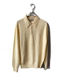 JOHN SMEDLEY（ジョンスメドレー）の古着「ニットポロシャツ」｜ベージュ